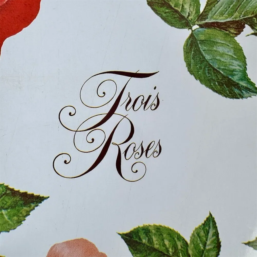 Kambly Trois Roses Vintage Floral Biscuit Tin Swiss Collectible 1985